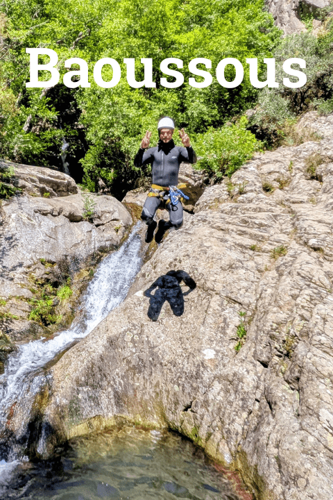 image vertical avec nom bouton llech Pyrénées canyoning